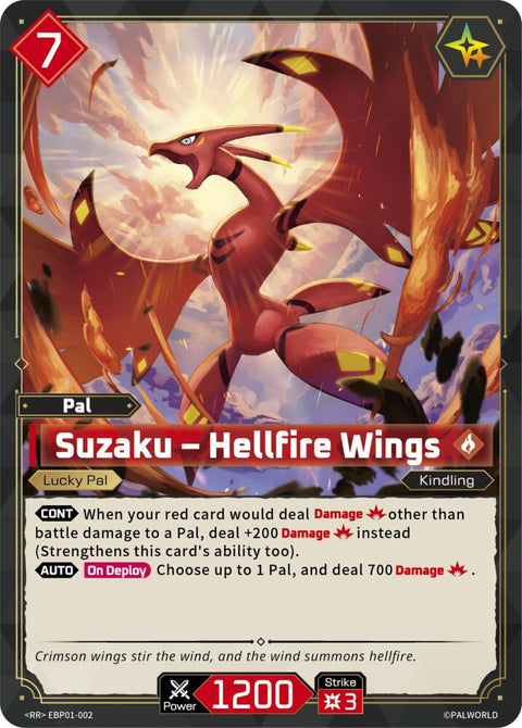 Palworld - Dawn of Palpagos - Suzaku - Hellfire Wings - EBP01-002 - Foil