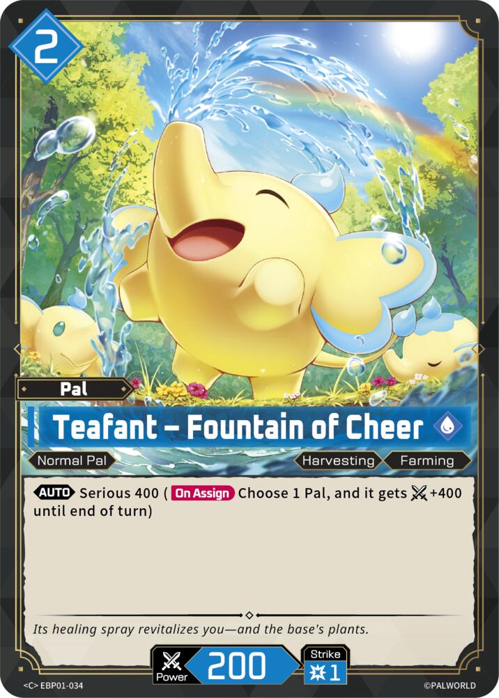 Teafant - Fountain of Cheer EBP01-034 Standard - Palworld Official Card Game Dawn of Palpagos