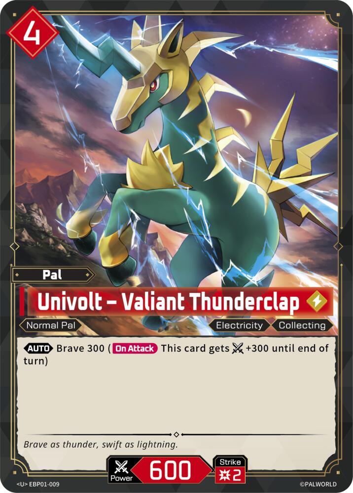 Univolt - Valiant Thunderclap EBP01-009 Standard - Palworld Official Card Game Dawn of Palpagos