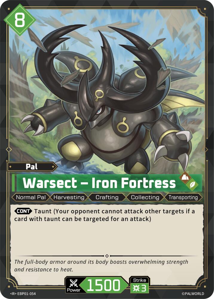 Warsect - Iron Fortress EBP01-054 Foil - Palworld Official Card Game Dawn of Palpagos