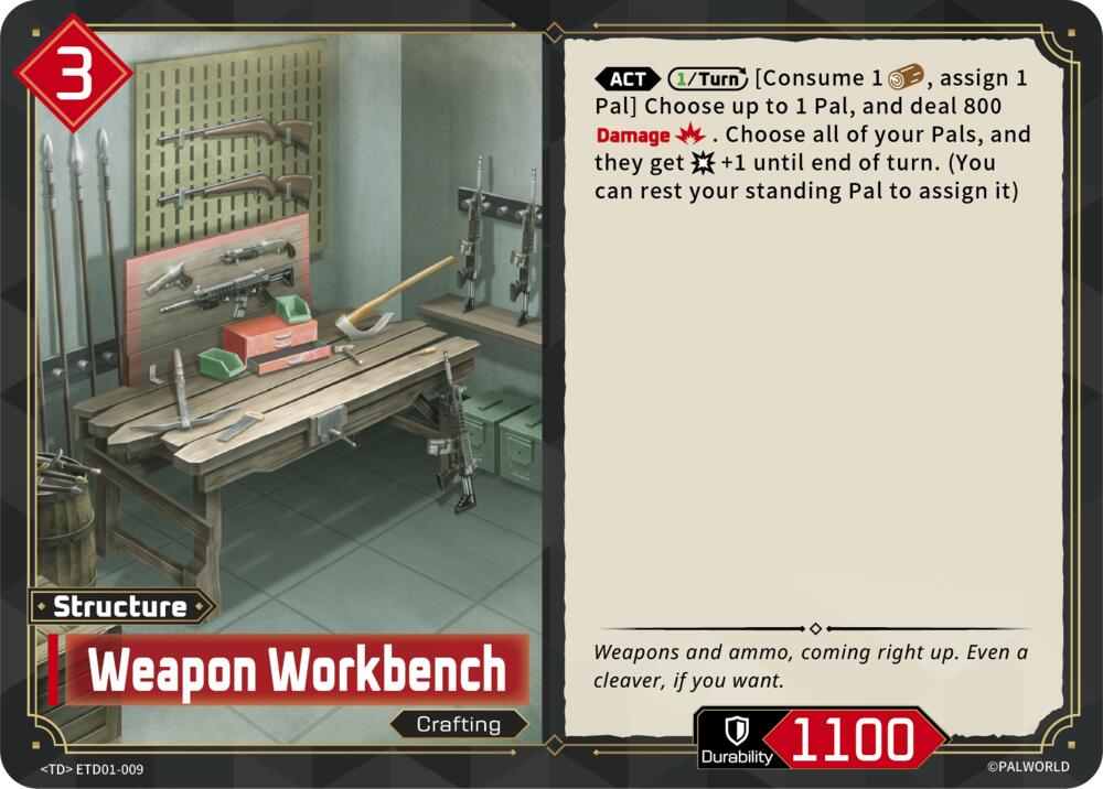 Weapon Workbench ETD01-009 Standard - Palworld Official Card Game Dawn of Palpagos