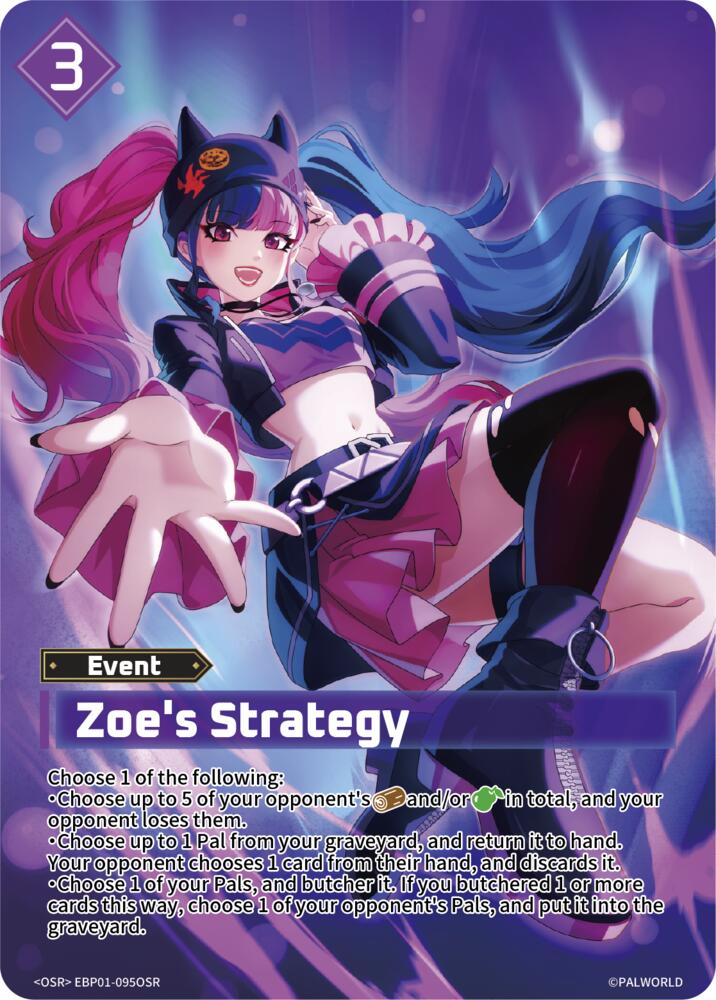 Zoe's Strategy EBP01-095OSR Foil - Palworld Official Card Game Dawn of Palpagos