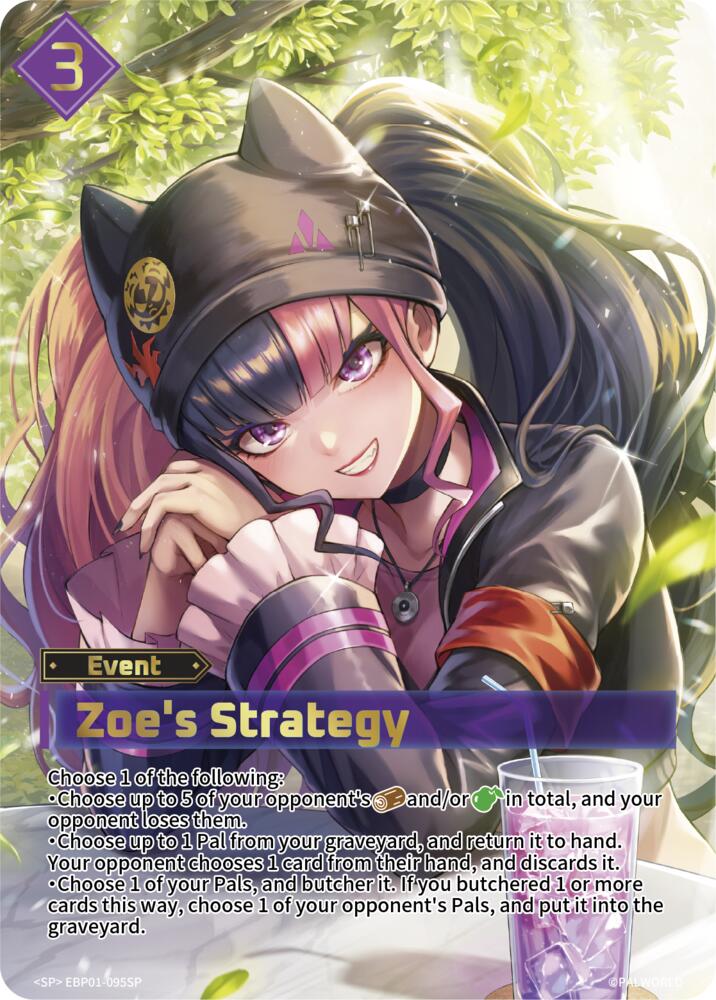 Zoe's Strategy EBP01-095SP Foil - Palworld Official Card Game Dawn of Palpagos