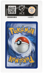 Pikachu 051/162 Temporal Forces Ace Grading 10, close-up back view of the certified slab