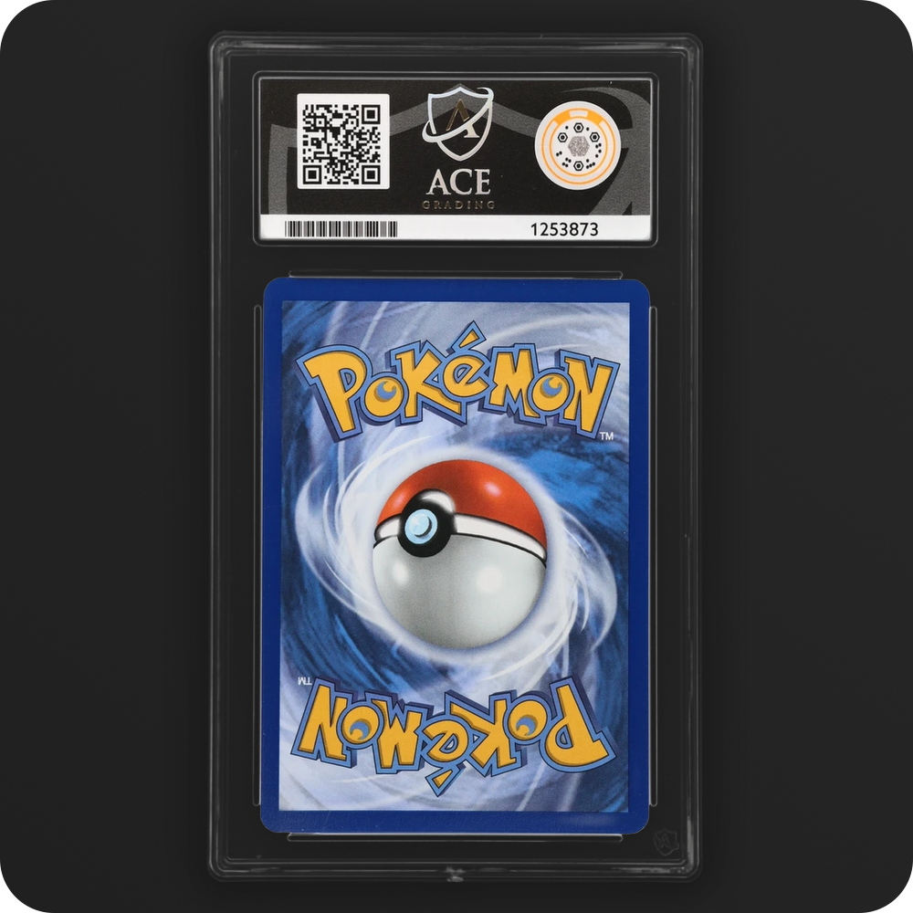 Pikachu 051/162 Temporal Forces Ace Grading 10 — back of the graded slab