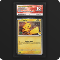 Pikachu 051/162 Temporal Forces Ace Grading 10, front of the graded slab