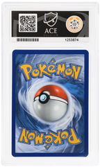Pikachu 051/162 Temporal Forces Ace Grading 10, close-up back view of the certified slab