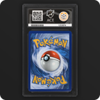 Pikachu 051/162 Temporal Forces Ace Grading 10, back of the graded slab