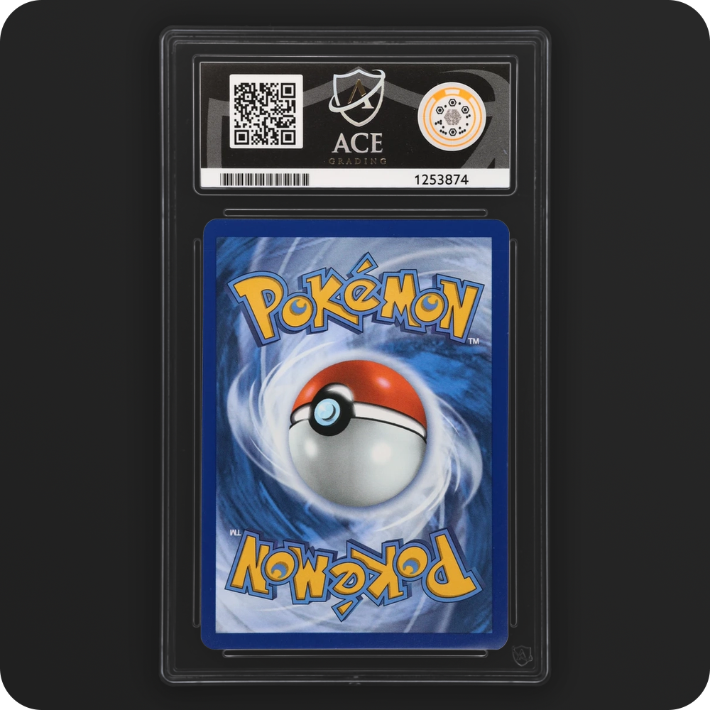 Pikachu 051/162 Temporal Forces Ace Grading 10 — back of the graded slab