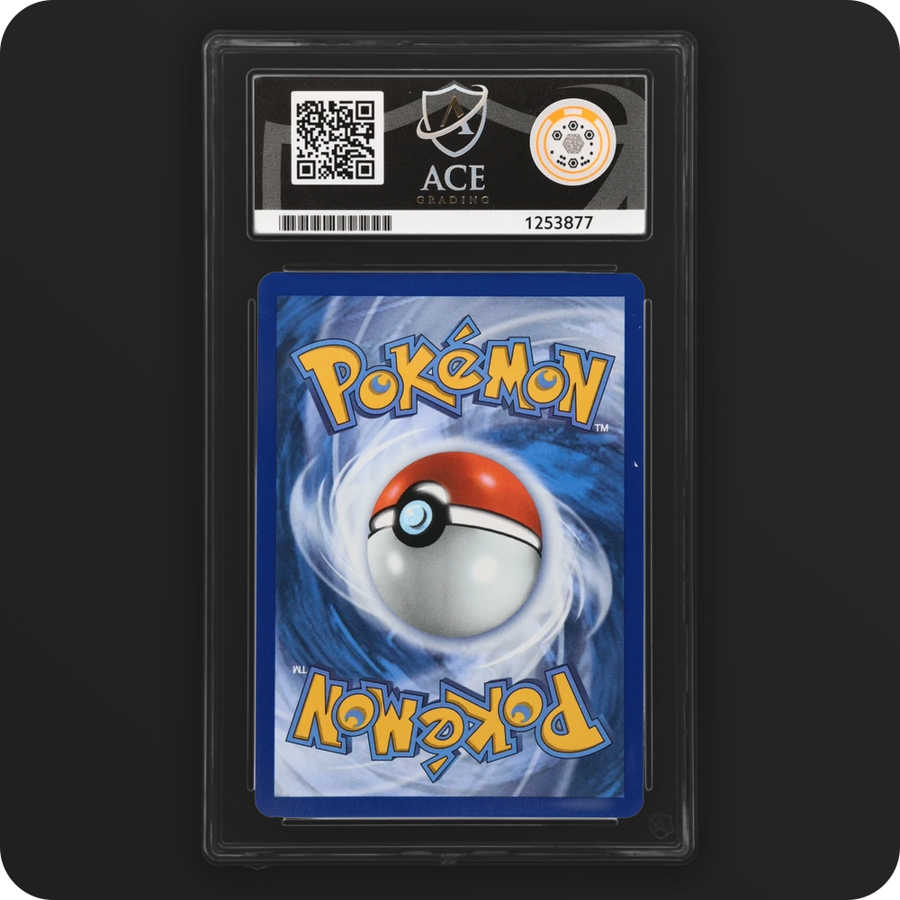 Pikachu 051/162 Temporal Forces Ace Grading 10 — back of the graded slab