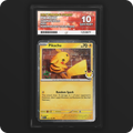 Pikachu 051/162 Temporal Forces Ace Grading 10, front of the graded slab