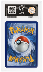 Pikachu 051/162 Temporal Forces Ace Grading 8, close-up back view of the certified slab