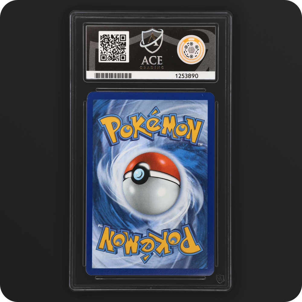 Pikachu 051/162 Temporal Forces Ace Grading 8 — back of the graded slab