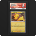 Pikachu 051/162 Temporal Forces Ace Grading 8, front of the graded slab