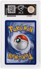 Pikachu 051/162 Temporal Forces Ace Grading 8, close-up back view of the certified slab