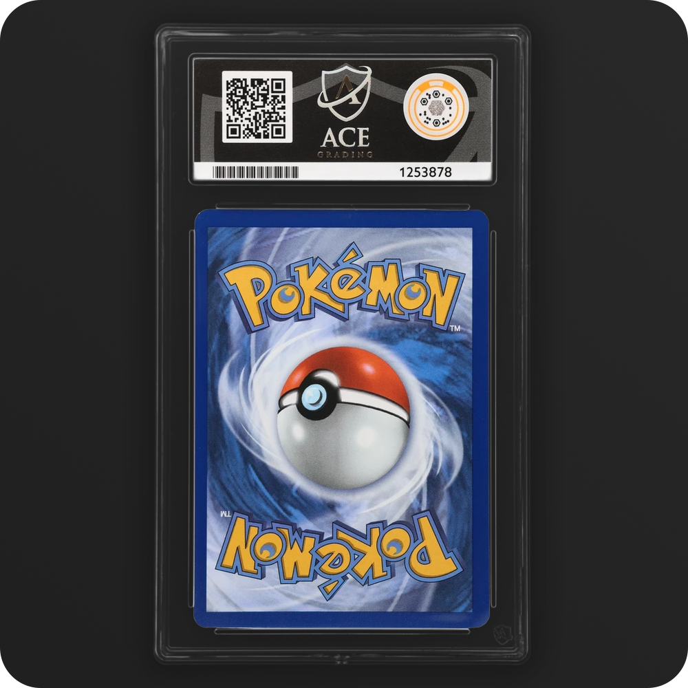 Pikachu 051/162 Temporal Forces Ace Grading 9 — back of the graded slab