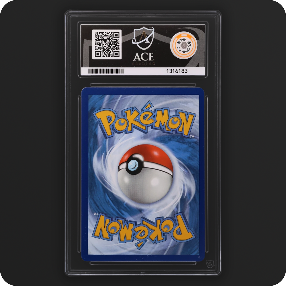 Pikachu V 157/172 Brilliant Stars Ace Grading 9 — back of the graded slab