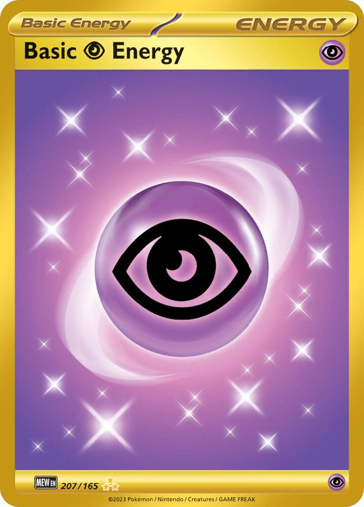 Pokemon - 151 - Basic Psychic Energy - 207/165 - Holofoil