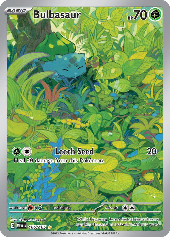 Bulbasaur 166/165 Holofoil — 151 Pokémon card