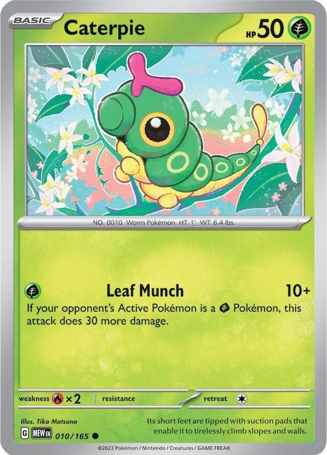 Caterpie 010/165 — 151 Pokémon card