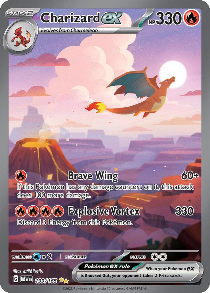 Charizard ex 199/165 Holofoil — 151 Pokémon card
