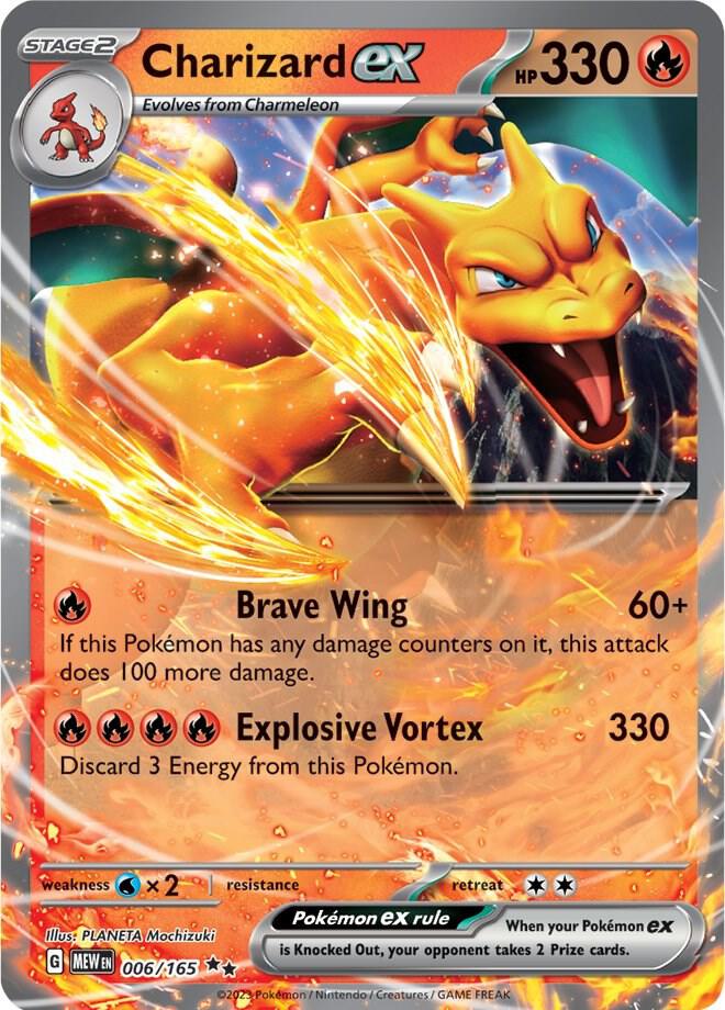 Pokemon - Scarlet & Violet - 151 - Charizard ex - 006/165 - Holofoil