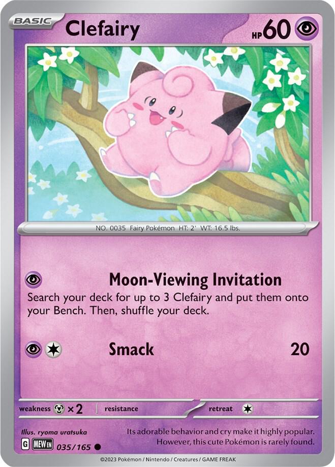 Pokemon - 151 - Clefairy - 035/165 - Reverse Holofoil