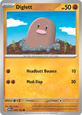 Diglett 050/165 Reverse Holofoil, 151 Pokémon card