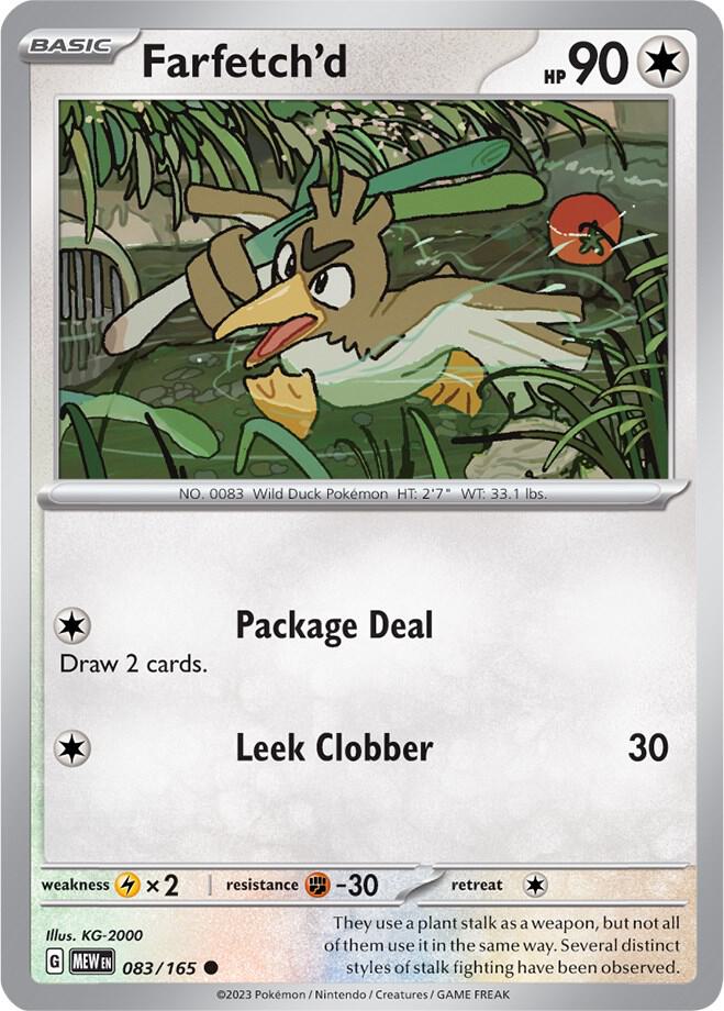 Farfetch'd 083/165 — 151 Pokémon card