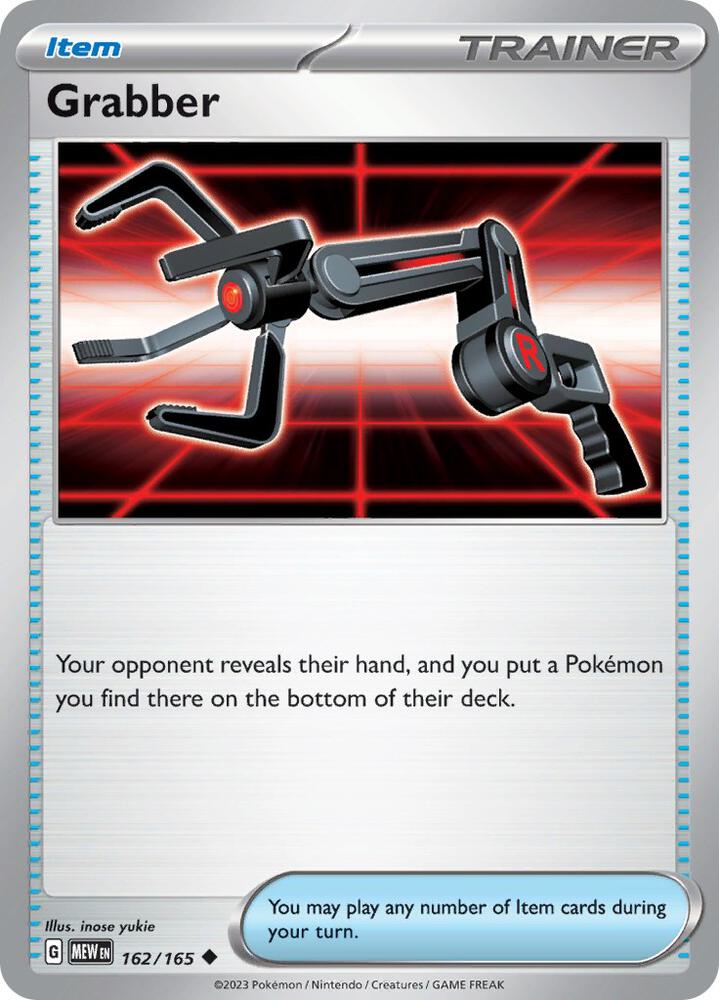 Grabber 162/165 Reverse Holofoil, 151 Pokémon card