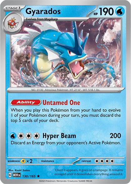 Gyarados 130/165 Reverse Holofoil — 151 Pokémon card