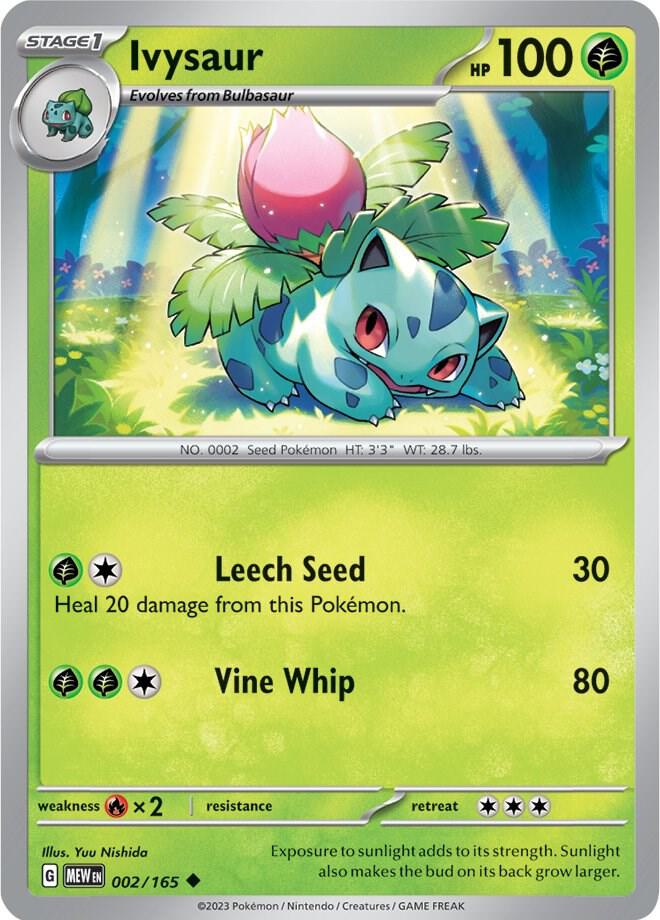 Ivysaur 002/165 Reverse Holofoil — 151 Pokémon card