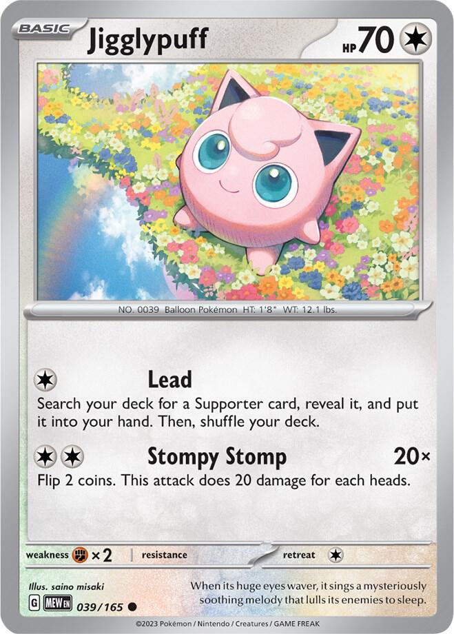 Jigglypuff 039/165 — 151 Pokémon card