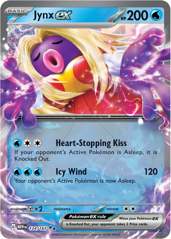 Jynx ex 124/165 Holofoil — 151 Pokémon card
