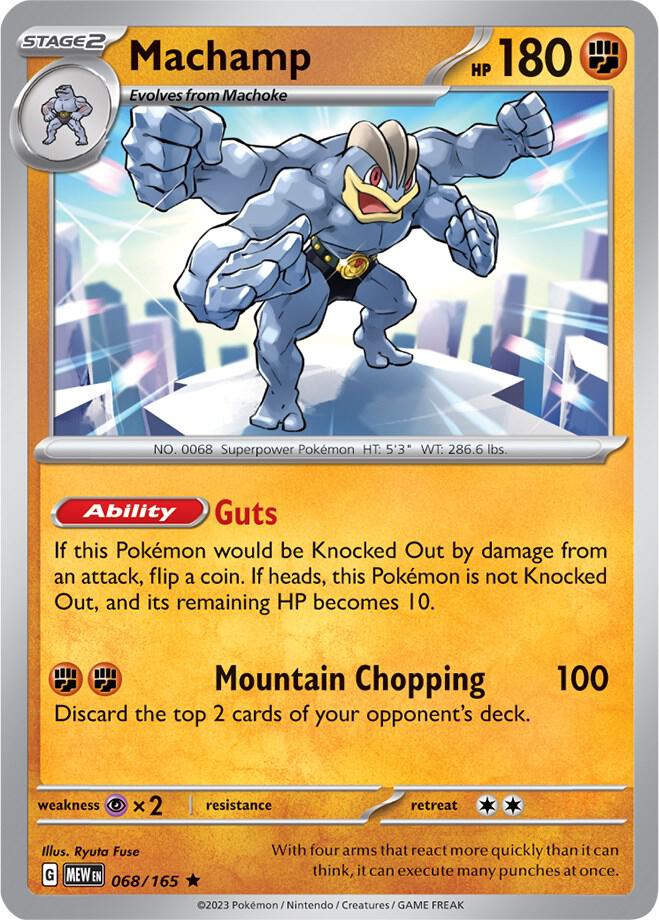 Machamp 068/165 Holofoil — 151 Pokémon card