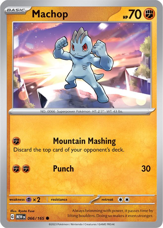 Machop 066/165 — 151 Pokémon card