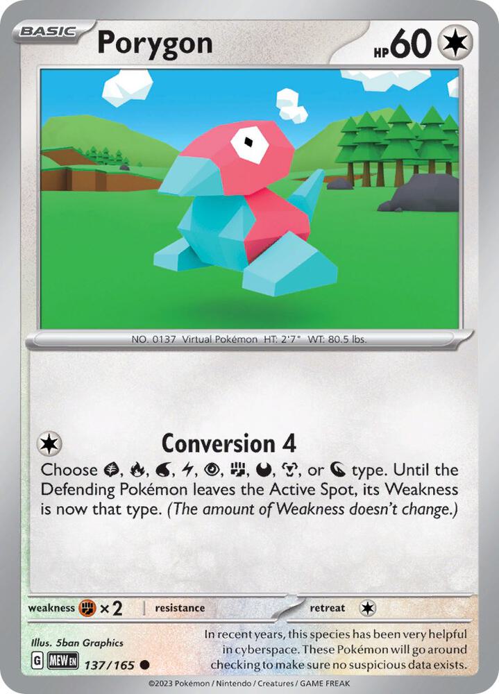 Pokemon - 151 - Porygon - 137/165