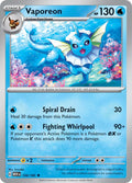 Vaporeon 134/165 Holofoil — 151 Pokémon card