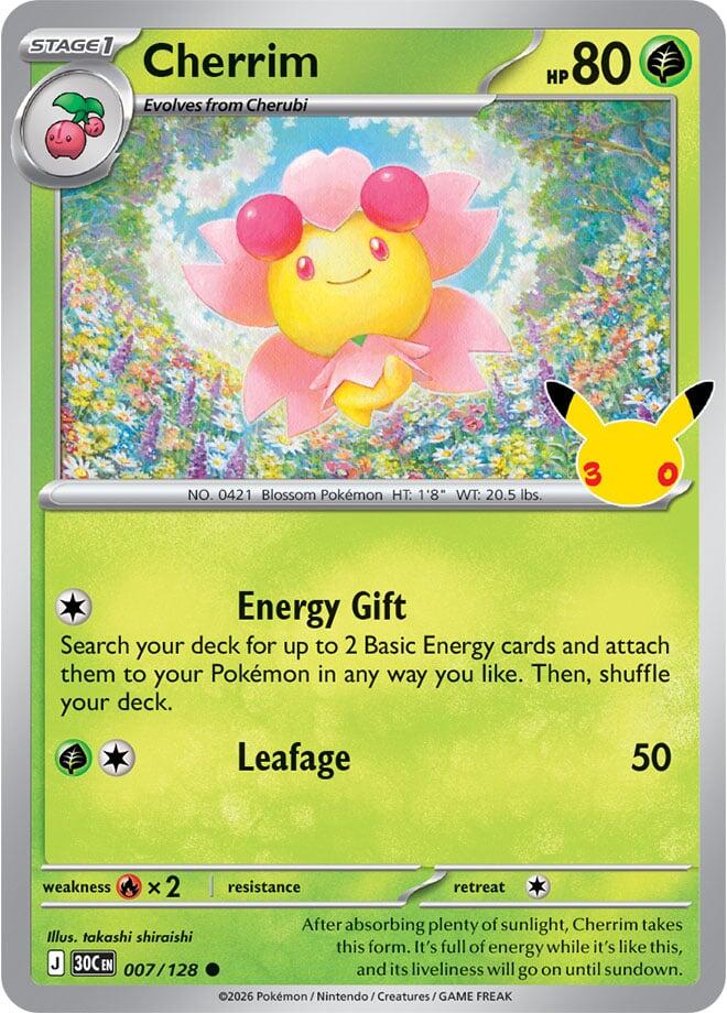 Cherrim 007/128 Holofoil - 30th Celebration Pokemon card
