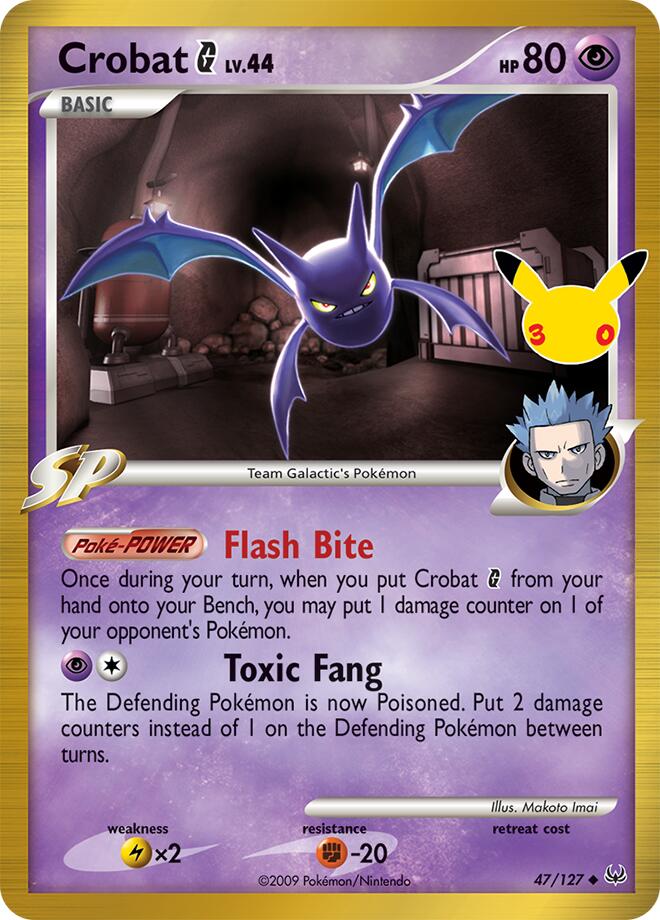 Crobat G 47/127 Holofoil - 30th Celebration Classic Collection Pokemon card