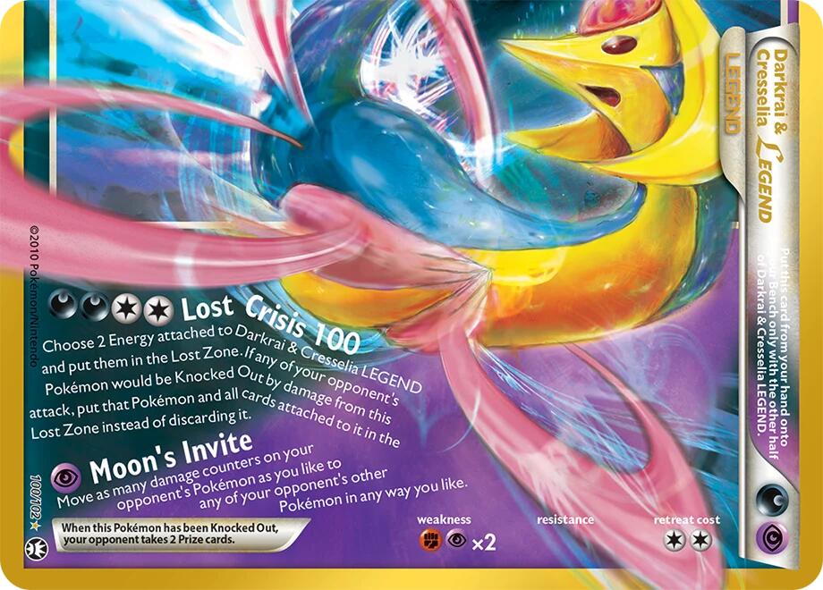 Darkrai & Cresselia Legend (Bottom) 100/102 Holofoil - 30th Celebration Classic Collection Pokemon card
