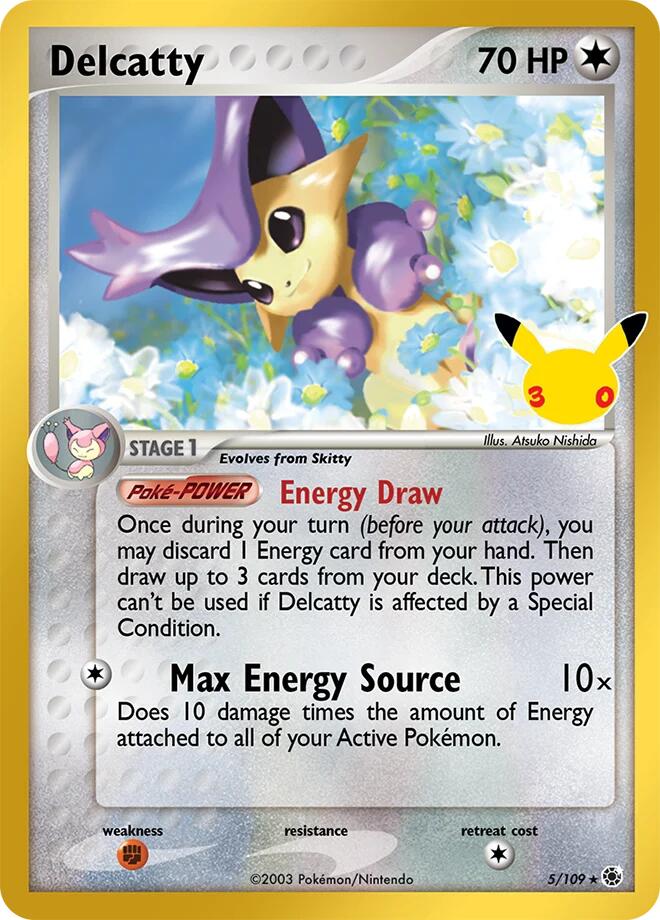 Delcatty 5/109 Holofoil - 30th Celebration Classic Collection Pokemon card