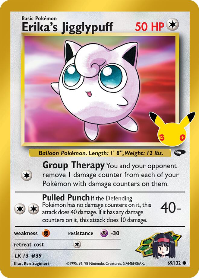 Erika's Jigglypuff 69/132 Holofoil - 30th Celebration Classic Collection Pokemon card