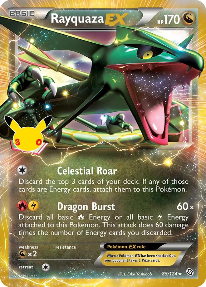 Rayquaza EX 85/124 Holofoil - 30th Celebration Classic Collection Pokemon card