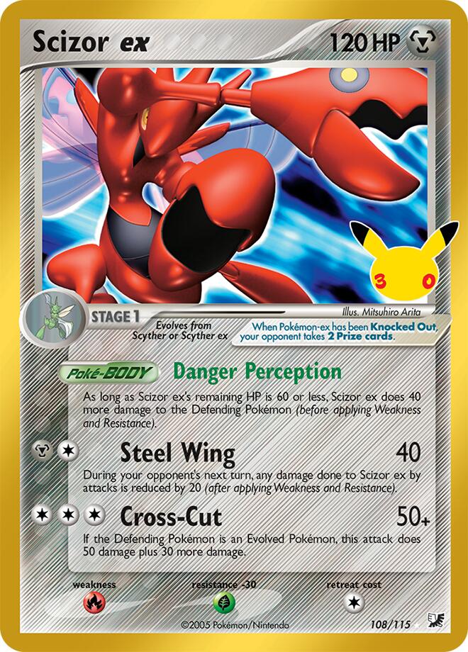 Scizor ex 108/115 Holofoil - 30th Celebration Classic Collection Pokemon card