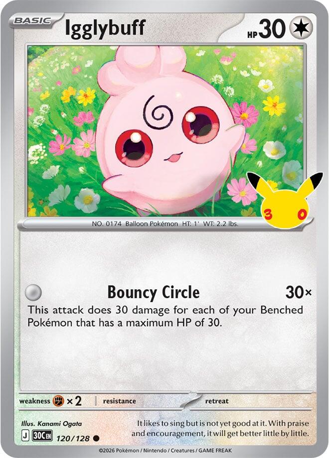 Igglybuff 120/128 Holofoil - 30th Celebration Pokemon card