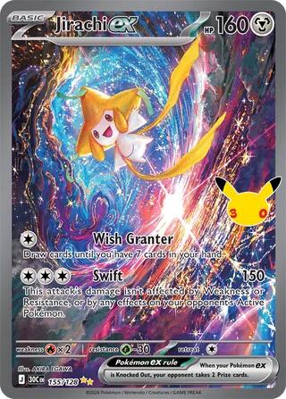 Jirachi ex 155/128 Holofoil - 30th Celebration Pokemon card