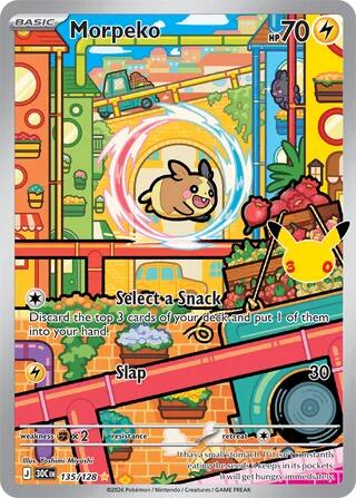 Morpeko 135/128 Holofoil - 30th Celebration Pokemon card