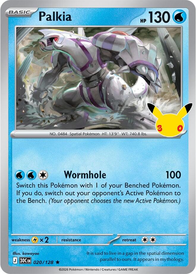 Palkia 020/128 Holofoil - 30th Celebration Pokemon card