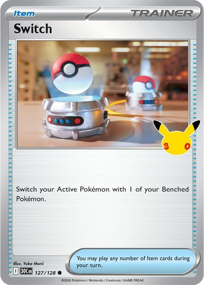 Switch 127/128 Holofoil - 30th Celebration Pokemon card